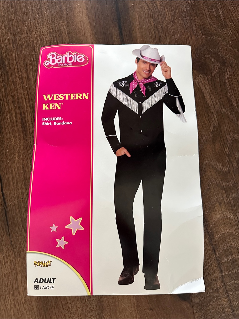 Barbie Western Ken Costume - Black with Pink Bandana